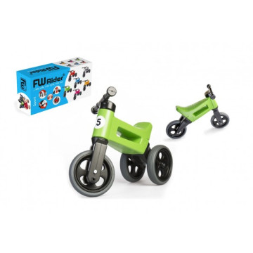 Odrážedlo FUNNY WHEELS Rider Sport zelené 2v1, výška sedla 28/30cm nosnost 25kg 18m+ v krabici