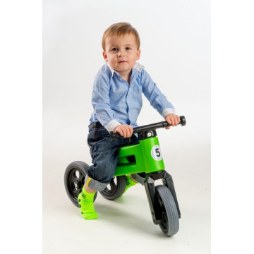 Odrážedlo FUNNY WHEELS Rider Sport zelené 2v1, výška sedla 28/30cm nosnost 25kg 18m+ v krabici