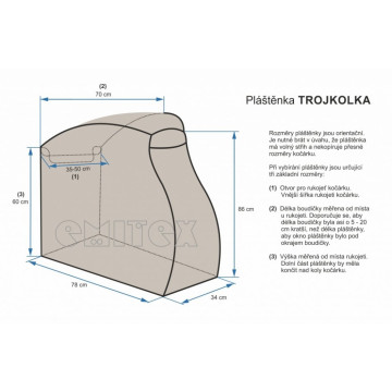 Pláštěnka na sportovní kočárek L