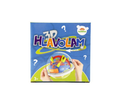 Hlavolam edukační koule 100 kroků plast 12cm v krabičce 12x12x12cm CZ design