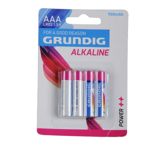 Baterie Grundig LR03/AAA 1,5 V alkaline 4ks na kartě