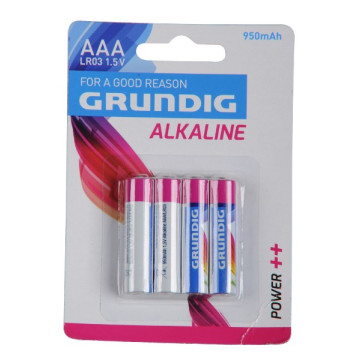 Baterie Grundig LR03/AAA 1,5 V alkaline 4ks na kartě