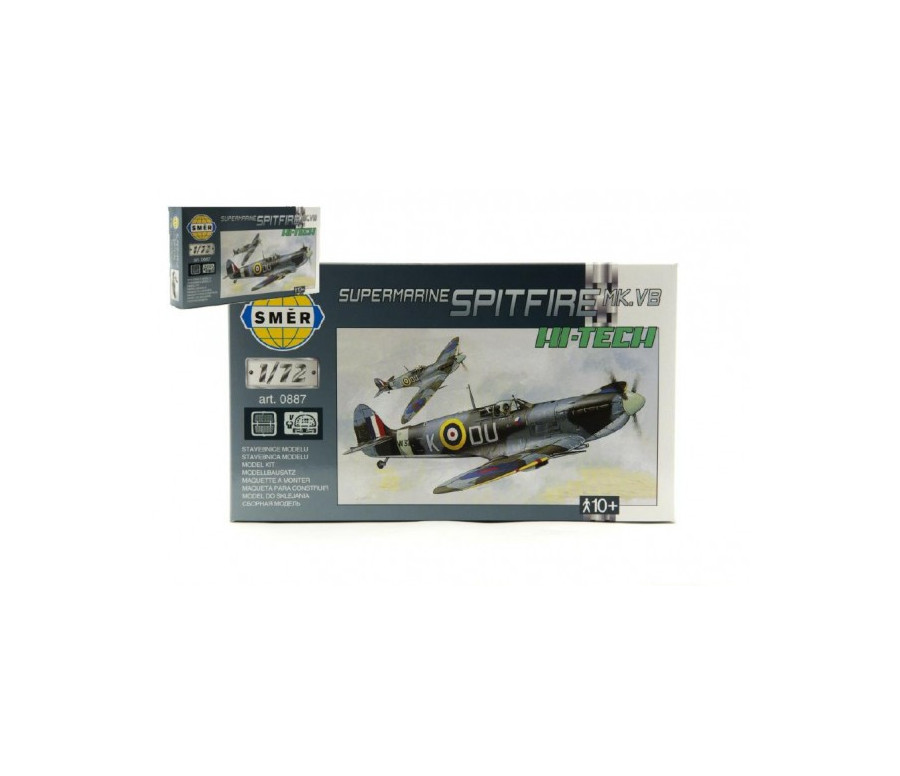 Model Supermarine Spitfire MK.VB HI TECH 1:72 12,8x13,6cm v krabici 25x14,5x4,5cm