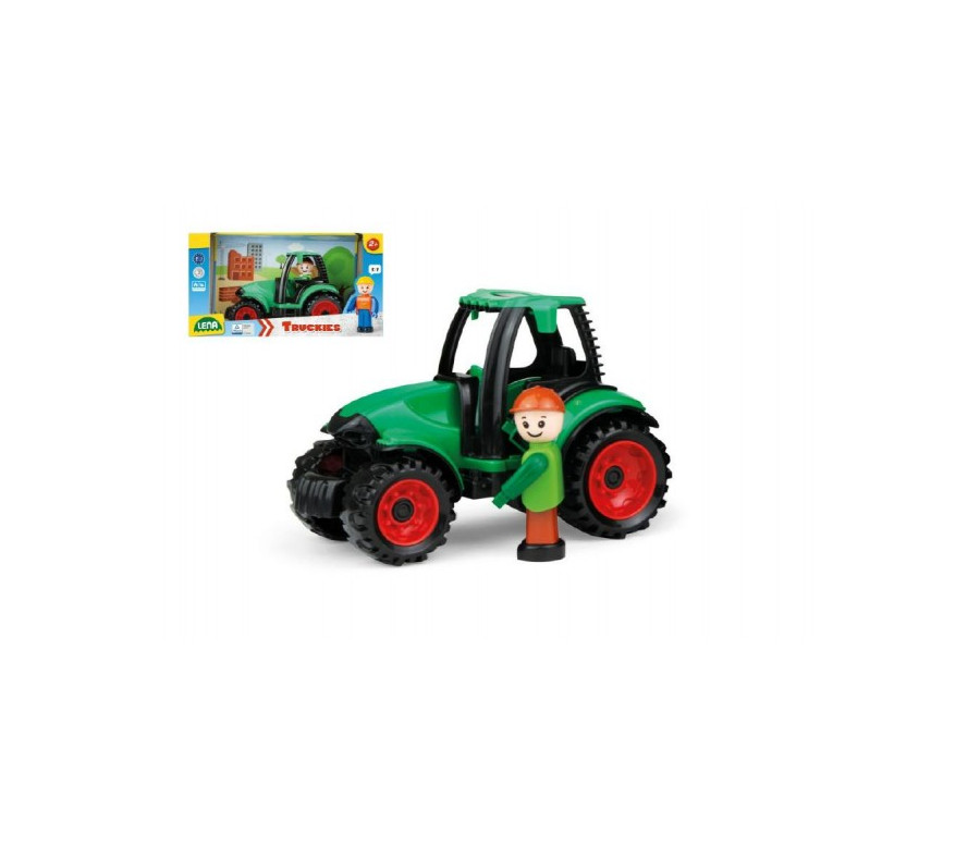 Auto Truckies traktor plast 17cm s figurkou v krabici 24m+