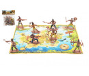 Figurky indiáni s mapou plast 6cm v sáčku