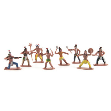Figurky indiáni s mapou plast 6cm v sáčku