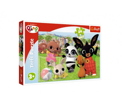 Puzzle Maxi 24 dílků Bing Bunny Zábava v parku 60x40cm v krabici 40x26,5x4cm