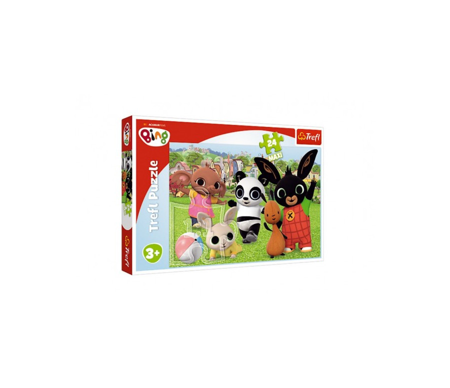 Puzzle Maxi 24 dílků Bing Bunny Zábava v parku 60x40cm v krabici 40x26,5x4cm