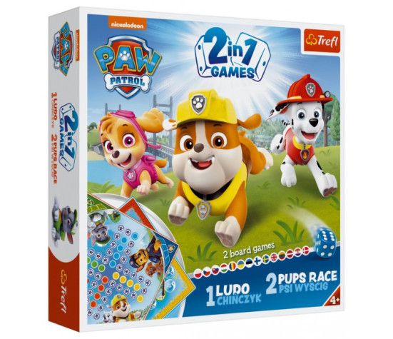 Soubor her 2v1 Člověče, nezlob se, Psí závod Tlapková patrola/Paw Patrol v krabici 24,5x24,5x5cm