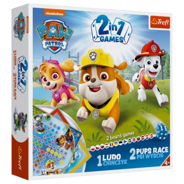 Soubor her 2v1 Člověče, nezlob se, Psí závod Tlapková patrola/Paw Patrol v krabici 24,5x24,5x5cm