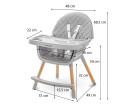 Jídelní židlička Baby Mix Freja wooden dark grey Jídelní židlička Baby Mix Freja wooden dark grey