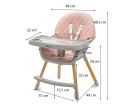 Jídelní židlička Baby Mix Freja wooden dusty pink Jídelní židlička Baby Mix Freja wooden dusty pink