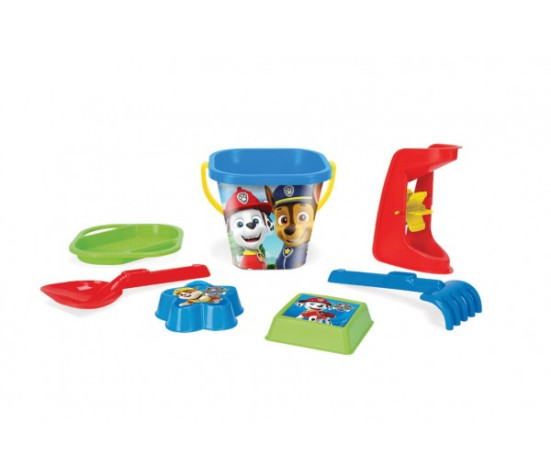 Sada na písek 7ks plast Paw Patrol/Tlapková patrola v síťce 20x30x18cm 12m+ Wader