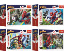 Minipuzzle 54 dílků Spidermanův čas 4 druhy v krabičce 9x6,5x4cm 40ks v boxu