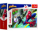 Minipuzzle 54 dílků Spidermanův čas 4 druhy v krabičce 9x6,5x4cm 40ks v boxu