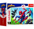 Minipuzzle 54 dílků Spidermanův čas 4 druhy v krabičce 9x6,5x4cm 40ks v boxu