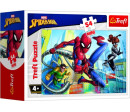 Minipuzzle 54 dílků Spidermanův čas 4 druhy v krabičce 9x6,5x4cm 40ks v boxu