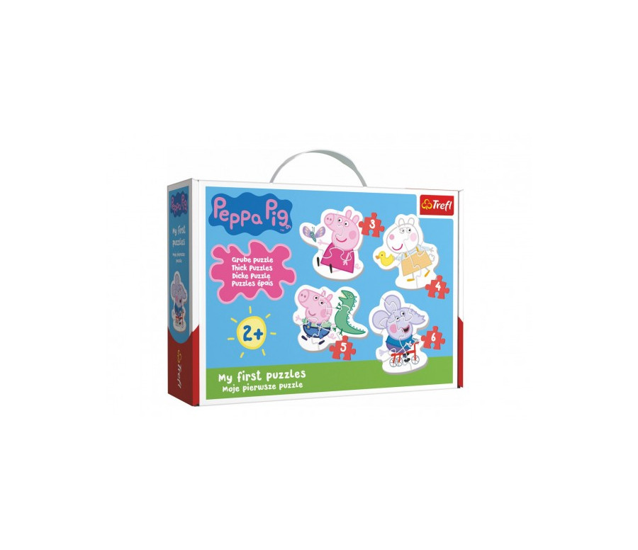 Puzzle pro nejmenší Prasátko Peppa/Peppa Pig 18 dílků v krabici 27x19x6cm 2+