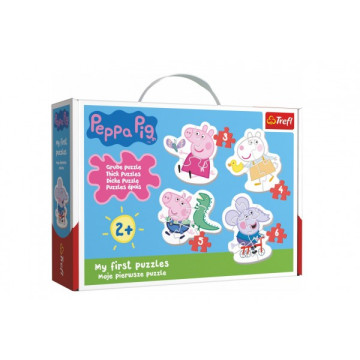 Puzzle pro nejmenší Prasátko Peppa/Peppa Pig 18 dílků v krabici 27x19x6cm 2+