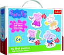 Puzzle pro nejmenší Prasátko Peppa/Peppa Pig 18 dílků v krabici 27x19x6cm 2+