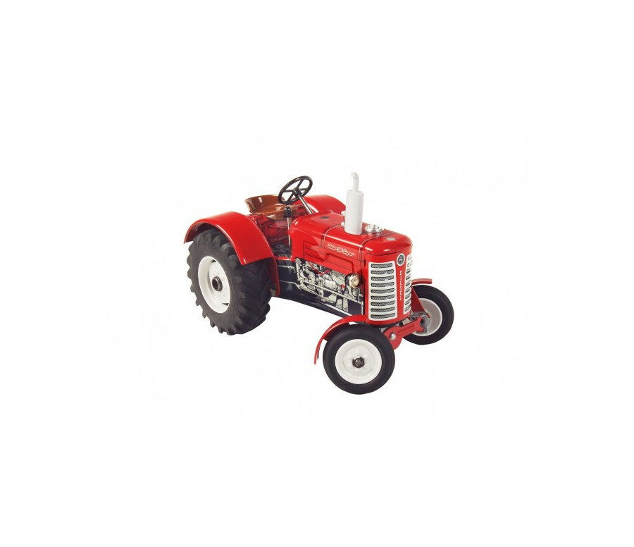 Traktor Zetor 50 Super červený na klíček kov 15cm 1:25 v krabičce Kovap