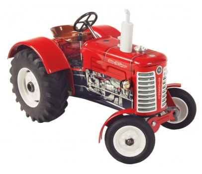 Traktor Zetor 50 Super červený na klíček kov 15cm 1:25 v krabičce Kovap