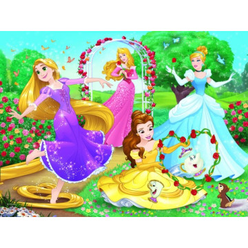 Puzzle Princezny Disney 27x20cm 30 dílků v krabičce 21x14x4cm