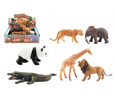 Zvířátko safari ZOO plast 11-17cm 6ks v boxu