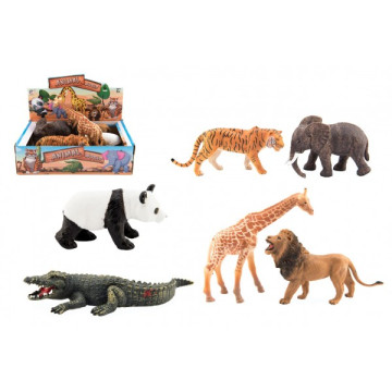 Zvířátko safari ZOO plast 11-17cm 6ks v boxu