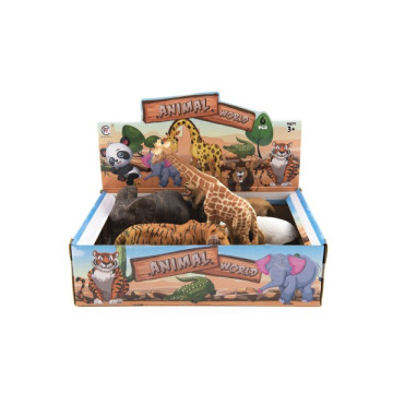 Zvířátko safari ZOO plast 11-17cm 6ks v boxu