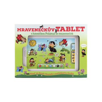 Mravenečkův tablet plast 30x20x2cm na baterie se zvukem v krabici 38x28x4,5cm