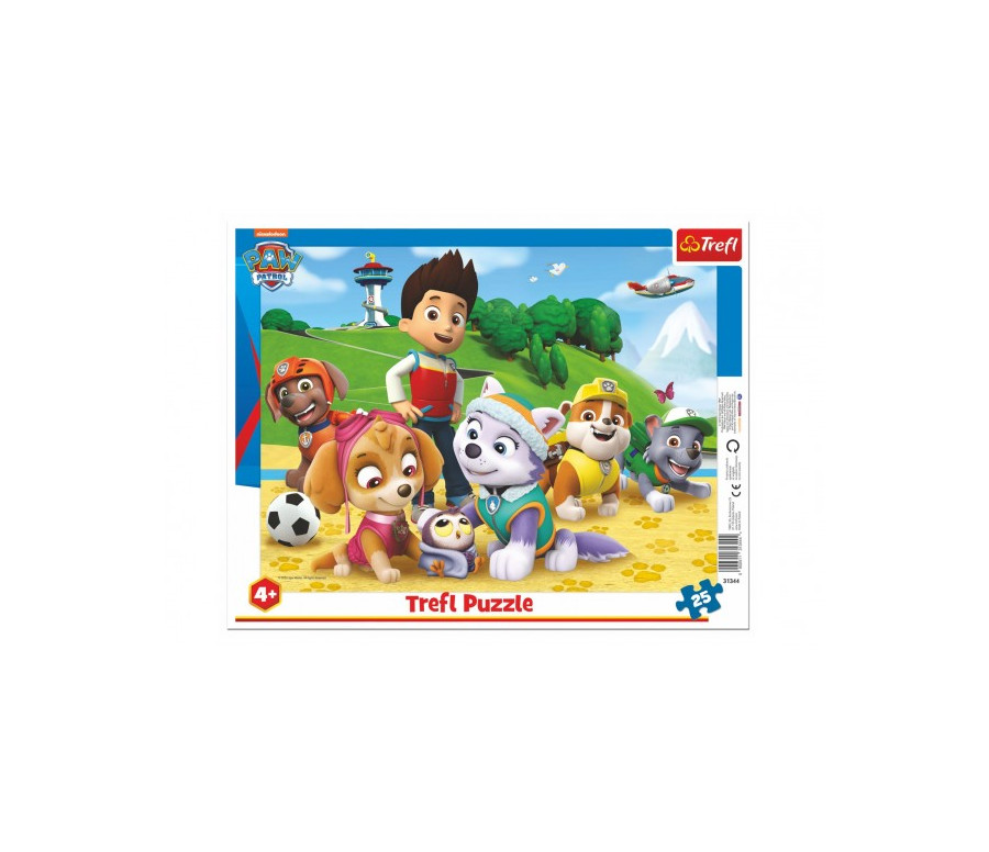 Puzzle deskové Paw Patrol/Tlapková patrola na stopě 37x29cm 25 dílků ve fólii