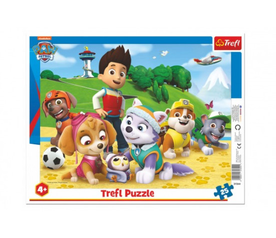 Puzzle deskové Paw Patrol/Tlapková patrola na stopě 37x29cm 25 dílků ve fólii