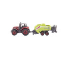 Sada farma traktor s příslušenstvím 4ks kov/plast mix druhů v krabici 21x15x6cm