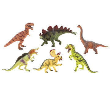 Dinosaurus 25-32cm plast 6 druhů 6 ks v boxu