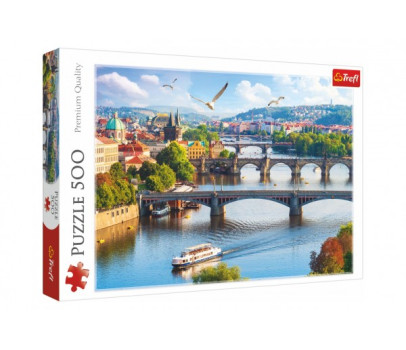 Puzzle Praha, Česká Republika 500 dílků 48x34cm v krabici 40x27x4,5cm