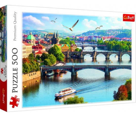 Puzzle Praha, Česká Republika 500 dílků 48x34cm v krabici 40x27x4,5cm