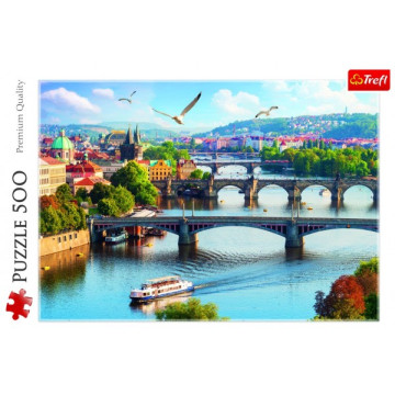 Puzzle Praha, Česká Republika 500 dílků 48x34cm v krabici 40x27x4,5cm