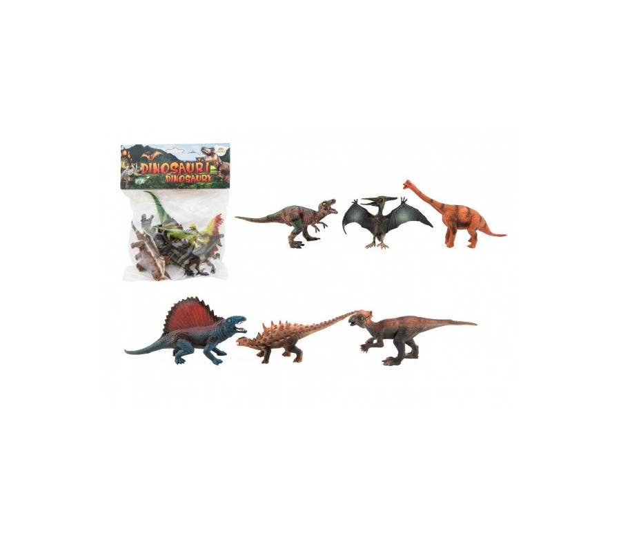 Dinosaurus plast 14-19cm 6ks v sáčku