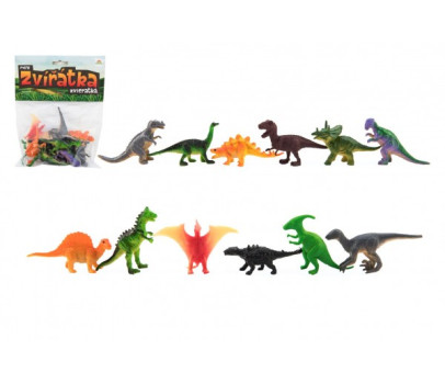 Zvířátka dinosauři mini plast 6-7cm 12ks v sáčku