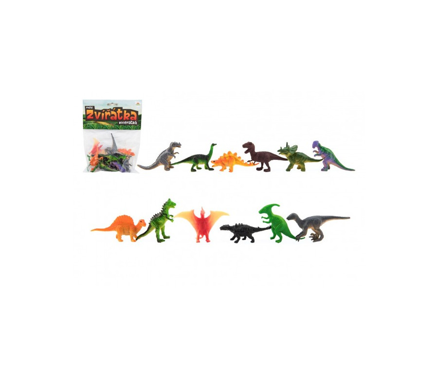 Zvířátka dinosauři mini plast 6-7cm 12ks v sáčku