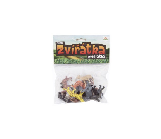 Zvířátka mini safari ZOO plast 5-6cm 12ks v sáčku