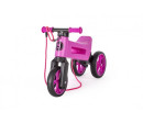 Odrážedlo FUNNY WHEELS Rider SuperSport fialové 2v1+popruh, výš. sedla 28/30cm nos 25kg 18m+ v sáčku