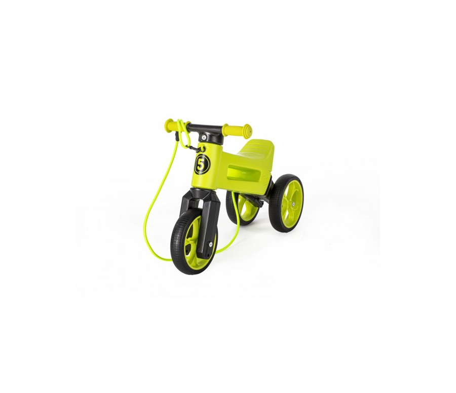 Odrážedlo FUNNY WHEELS Rider SuperSport zelené 2v1+popruh, výš. sedla 28/30cm nos. 25kg 18m+ v sáčku