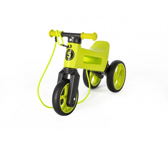 Odrážedlo FUNNY WHEELS Rider SuperSport zelené 2v1+popruh, výš. sedla 28/30cm nos. 25kg 18m+ v sáčku