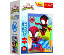 Minipuzzle miniMAXI 20 dílků Spidey a jeho úžasní přátelé 4 druhy v krabičce 11x8x4cm 24ks v boxu