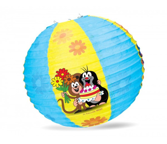 Lampion kulatý Krteček 30cm v sáčku karneval