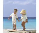 Short Sleeve Rashguard flowers sea foam 13-18 mo.