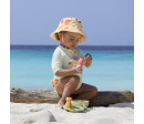Sun Protection Bucket Hat flowers vanilla 19-36 mo.