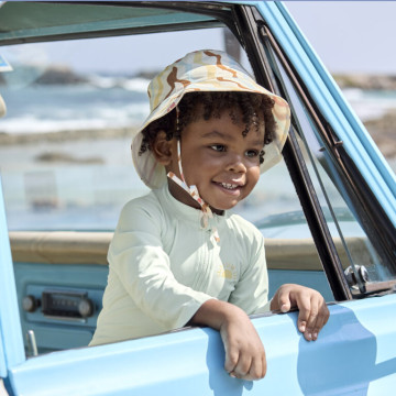 Sun Protection Bucket Hat waves sea salt 19-36 mo.